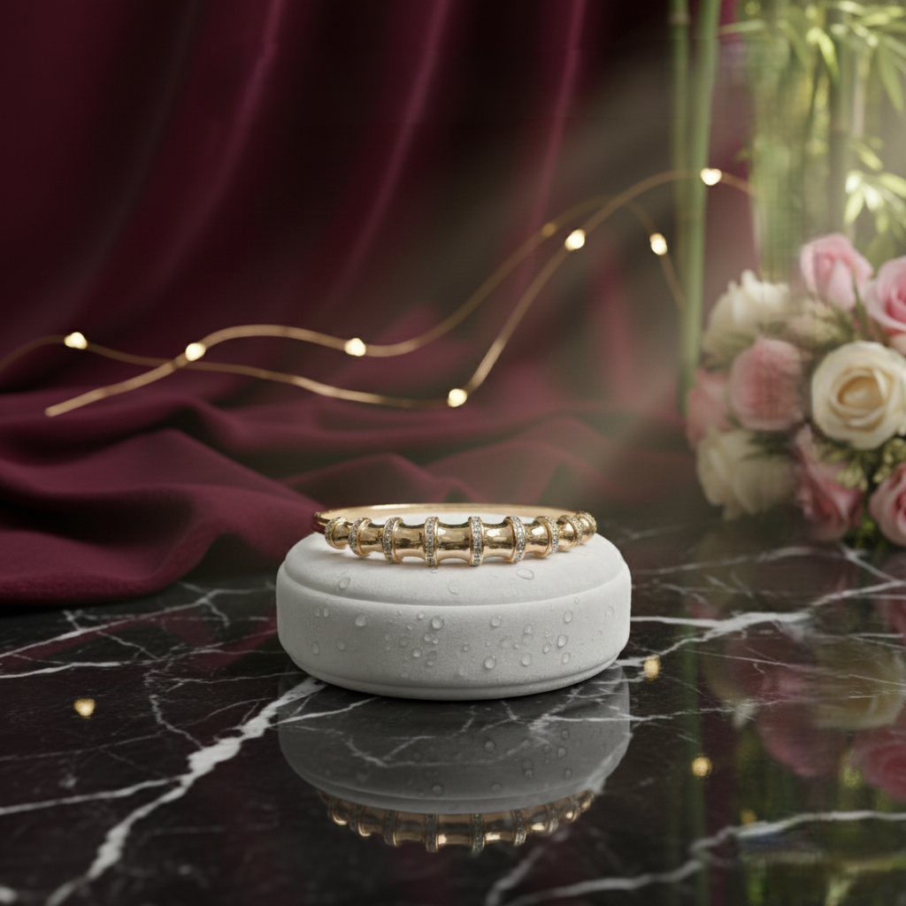 Bamboo Kada - Rose Gold